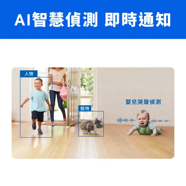 (兩入組)【TP-Link】Tapo C220 2.5K QHD 400萬畫素AI智慧偵測無線旋轉網路攝影機/監視器 IP CAM(最高512G)