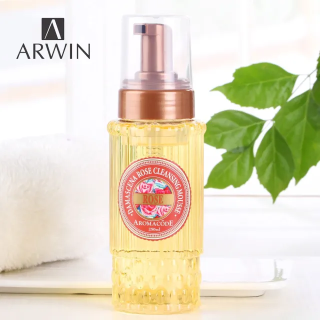 【ARWIN 雅聞】大馬士革玫瑰氨基酸淨白洗卸二用慕絲 250ml(潔面慕絲/洗臉卸妝雙效合一)