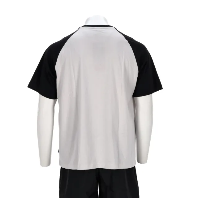 【NEW BALANCE】男款 白黑色 美規 撞色 Logo T恤 運動 休閒 短袖 MT61B23KBK