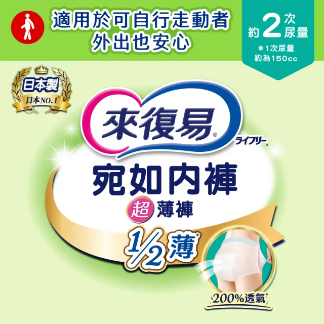【來復易】成人褲型紙尿褲S-XXL 4箱組(防漏安心復健褲/輕薄活力褲/宛如內褲超薄褲/無痕俐落褲)