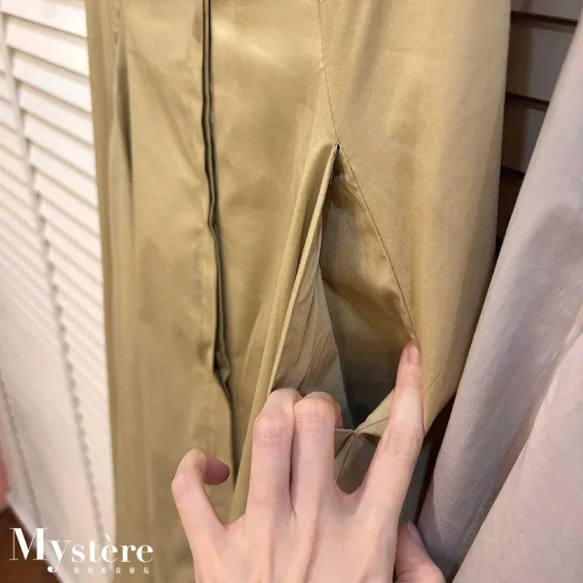 【my stere 我的時尚秘境】雙11 縮腰打褶傘擺連身裙 兩色可選 基本款洋裝 純棉洋裝 工裝連身裙