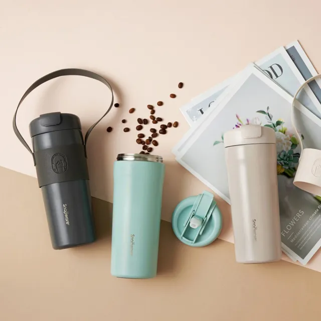【CorelleBrands 康寧餐具】鋅light輕瓷保溫保冰雙飲隨行杯 750ml(三色任選)