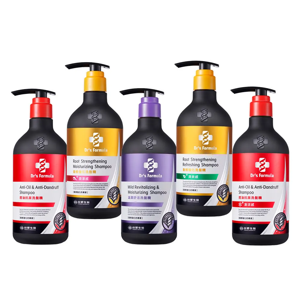 【Dr’s Formula 台塑生醫】三代洗髮精580gx4入(控油抗屑/髮根清爽/溫潤舒活/髮根潤澤/控油激涼)