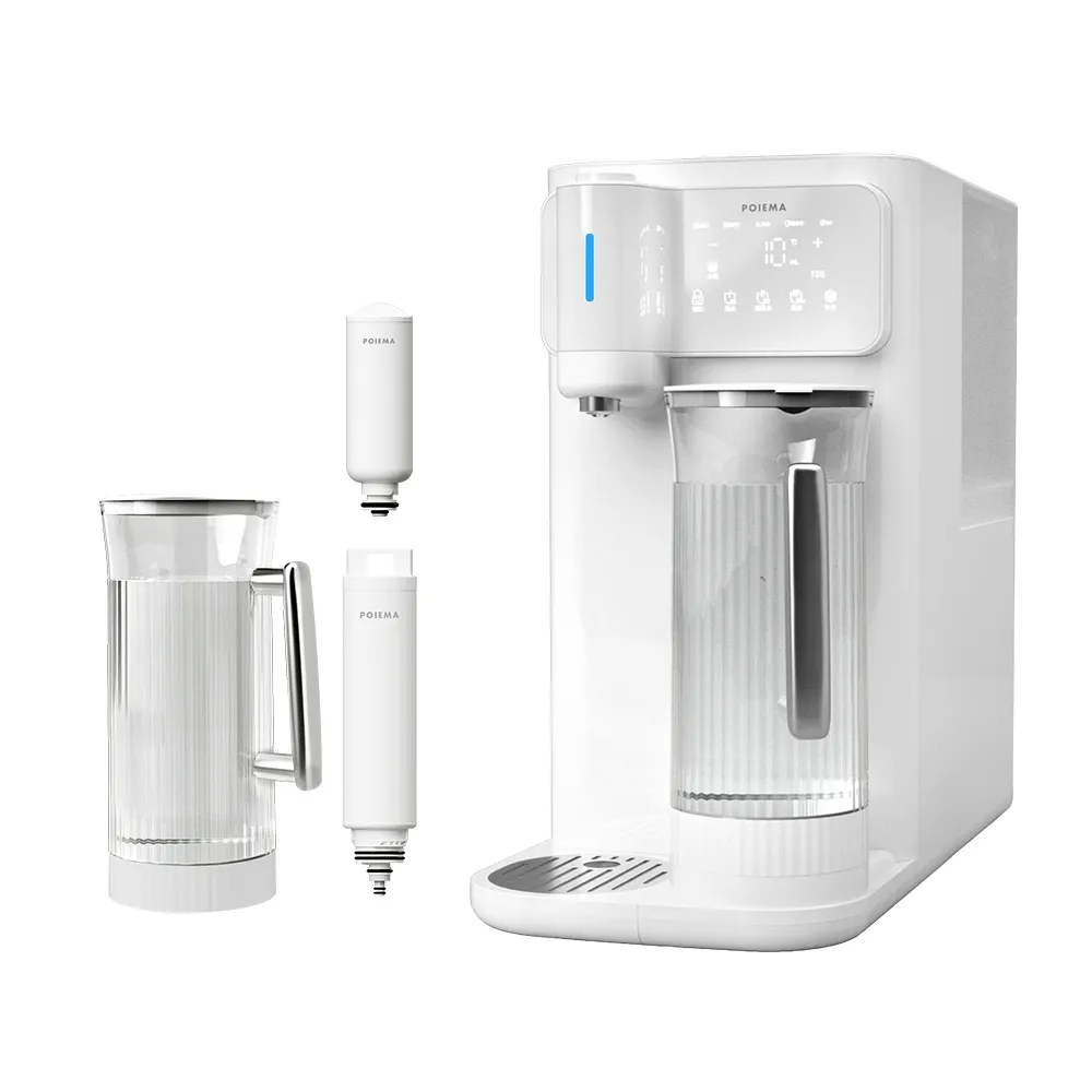 【POIEMA】DrinkUP Pro 冰溫瞬熱RO淨水器(逆滲透/SGS認證/美國NSF/雙UVC殺菌/自清潔/閃飲水壺/開飲機/D01V)