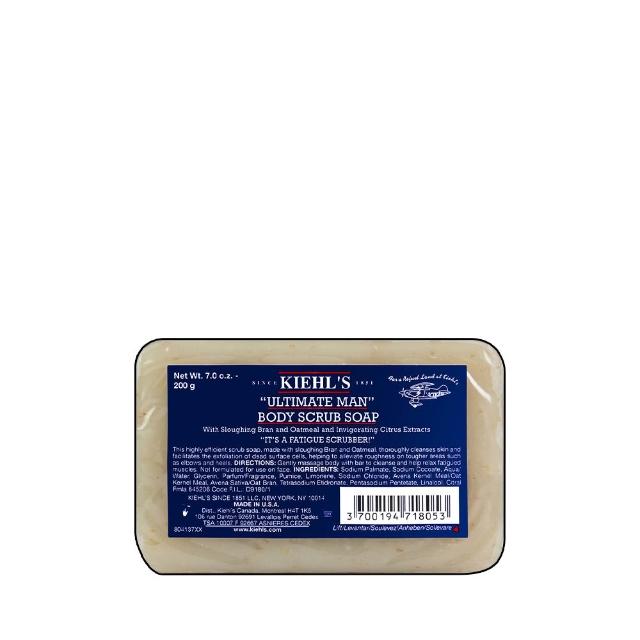 【Kiehl’s 契爾氏】官方直營 極限男性燕麥去角質潔膚皂200g(Kiehl’s)