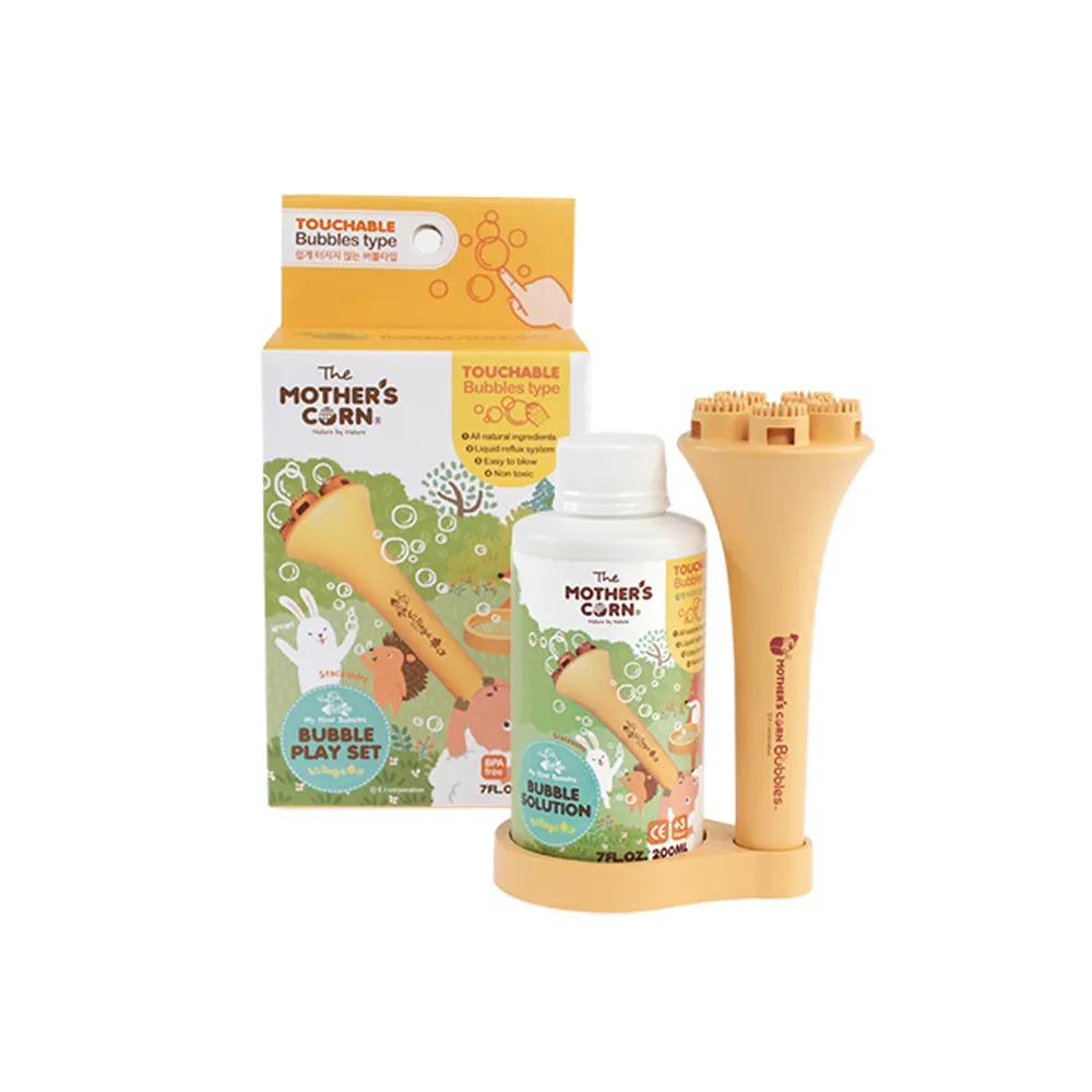 【mother’s corn】韓國 兒童專用不易破泡泡組 (泡泡玩具 戶外玩具 輕鬆吹出大泡泡)