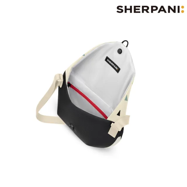 【Sherpani】雙11 RFID 防潑水多功能郵差包 26I Milli 2L｜印花米-黑 (RFID屏蔽 撥水 附零錢包)