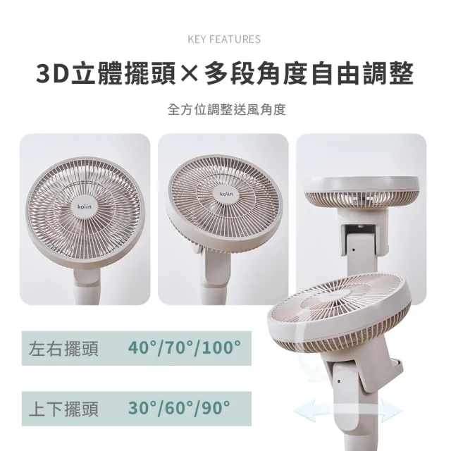 【Kolin 歌林】歌林USB智能DC循環立扇KFC-MN113DC2