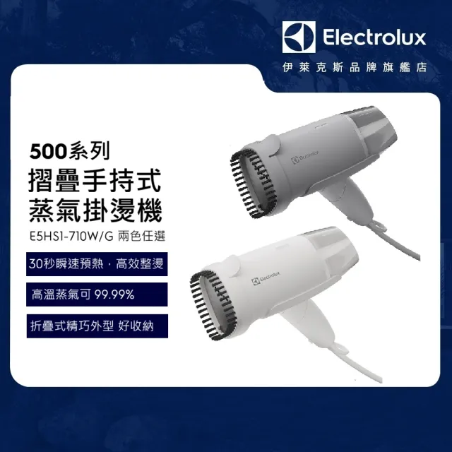 【Electrolux 伊萊克斯】500系列摺疊手持式蒸氣掛燙機(E5HS1-710W/G) 兩色