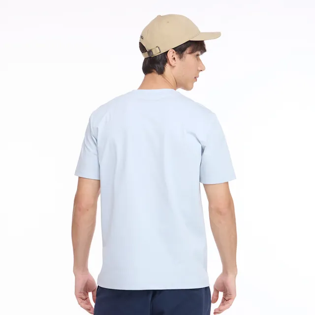 【NAUTICA】官方旗艦 男裝 涼感抑菌學院航海風短袖T恤-淺藍色