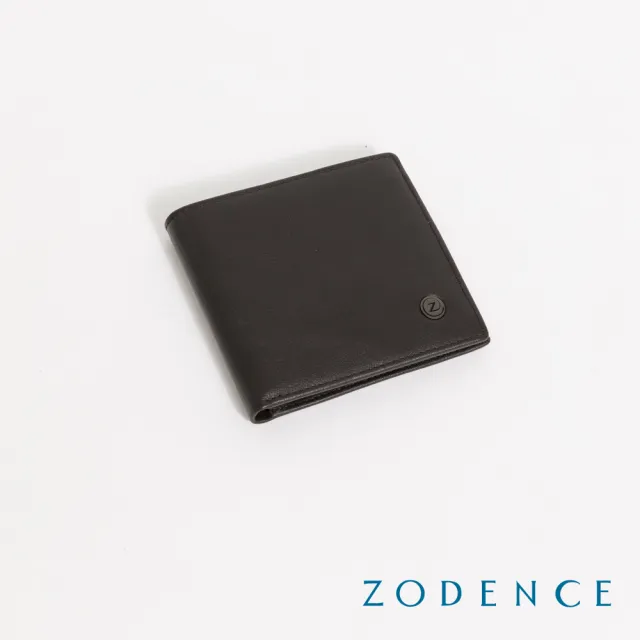 【ZODENCE 佐登司】SOLAN進口真皮12卡短夾-深咖(男夾/短夾)