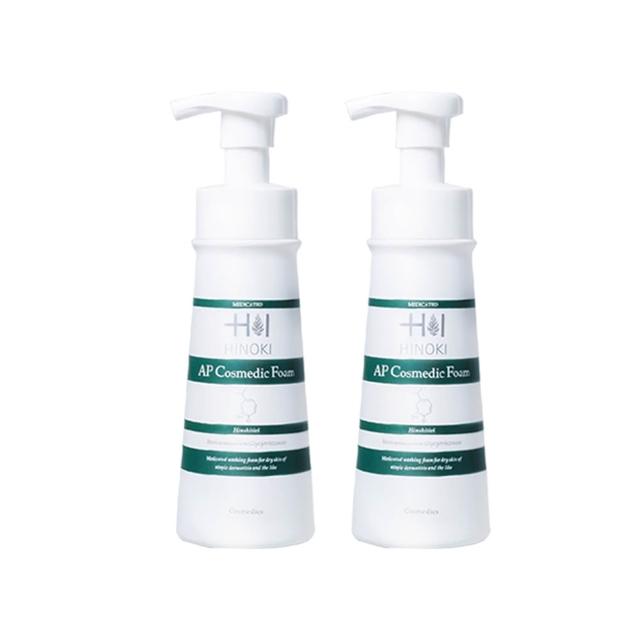 【HINOKI COSMEDICS 肌粧品】檜木醇全能潔顏慕斯2入組(溫和/保濕/茶樹精油清香/全身、敏感肌適用)