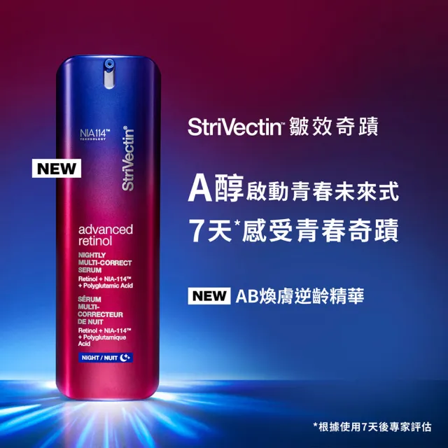 【StriVectin 皺效奇蹟】皺效AB煥膚逆齡精華30ml(7日見效/A醇/煥亮)