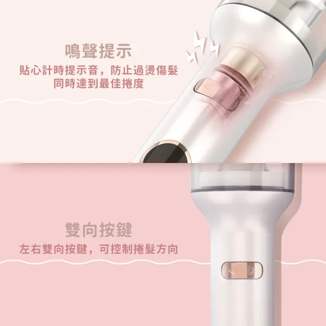 【DIKE】HBF220 零技巧溫控自動捲髮棒(自動捲髮/陶瓷釉塗層)
