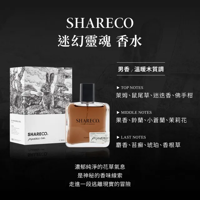 【SHARECO】經典香水100ml+內斂慵懶情慾女性香水100ml(多款任選)