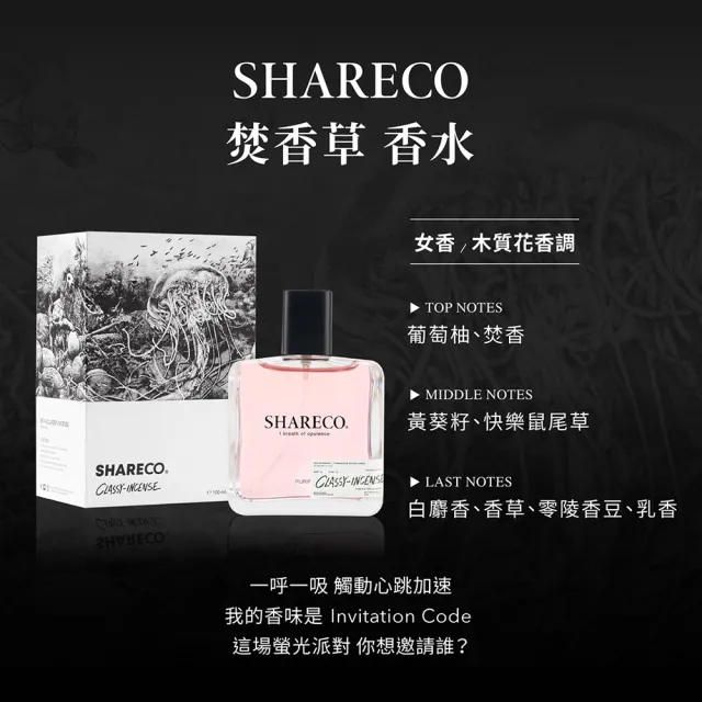 【SHARECO】經典香水100ml+內斂慵懶情慾女性香水100ml(多款任選)