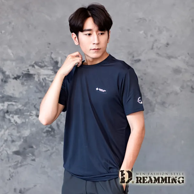 【Dreamming】買一送一！冰絲瞬涼吸濕速乾彈力圓領短T 涼感衣(共六色)