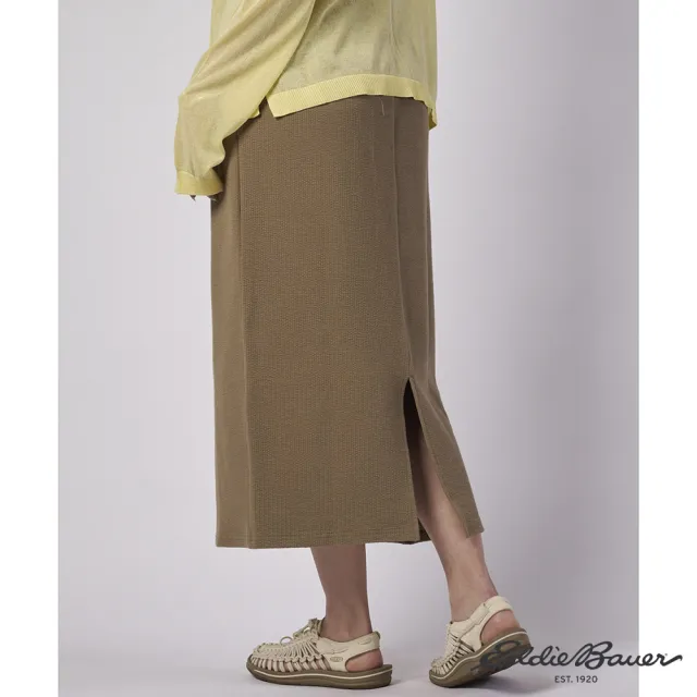 【Eddie Bauer】JAPAN EDITION 女性螺紋窄版長裙 棕色 E-5SKA-1811