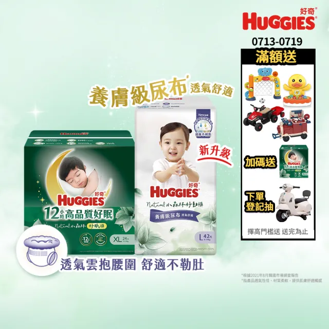 【HUGGIES 好奇】小森林 好動褲 M-XXXL/好眠褲L-XXL(褲型紙尿褲/尿布/箱)