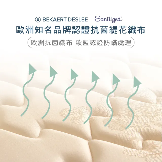 【德泰】歐蒂斯系列 B2 獨立筒 彈簧床墊-雙大6尺(送保潔墊)