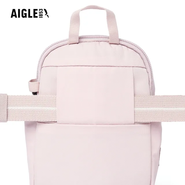 【AIGLE】防潑防盜兩用小包 1.1L｜AG-5AB06A025 淡粉紅 (PACSAFE 小包 防水包 斜背包 防盜包 防潑
