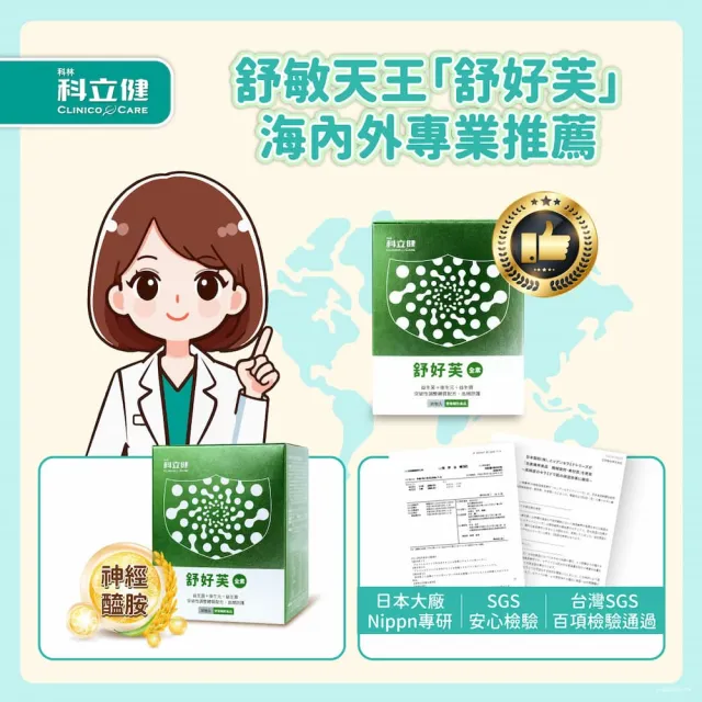 【Clinico Care 科立健】舒好芙粉包 30包X1盒(調整體質 後生元 益生菌 神經醯胺 專利舒敏菌株 賽洛美 全素)