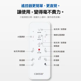 【CAESAR 凱撒衛浴】E.FANCY 經典全能 全自動智慧馬桶 CA1386 (瞬熱式 / 不含安裝)