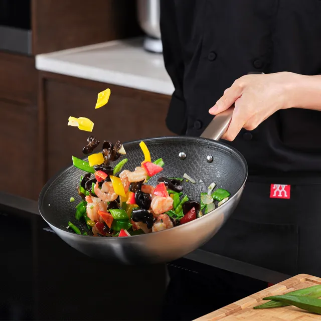 【ZWILLING 德國雙人】Joy Plus不鏽鋼不沾鍋蜂巢炒鍋30cm贈Joy不鏽鋼雙耳湯鍋20cm(德國雙人牌集團官方直營)