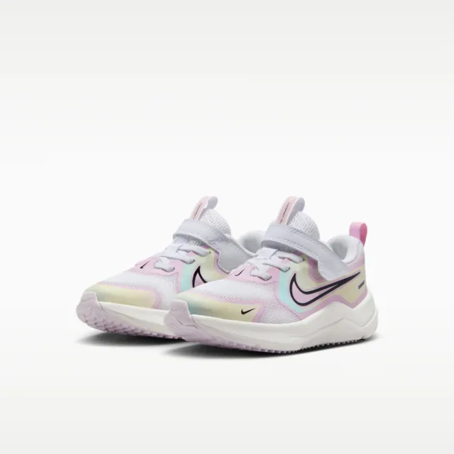 【NIKE 耐吉】運動鞋 童鞋 中童 魔鬼氈 COSMIC RUNNER SE 2 PS 粉白 IV6225-100(3C5584)
