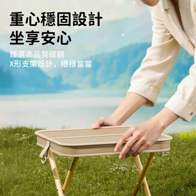 【AMKE】鋁合金口袋折疊椅 免組裝一秒收折 隨身背帶露營椅 排隊小摺凳 (走累隨時坐/漫博演唱會必備)