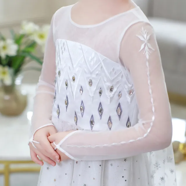 【橘魔法】白色女王漸層公主服 女童 兒童 童裝 大童 萬聖節服裝 公主洋裝 角色扮演 冰雪奇緣 艾莎公主 Elsa