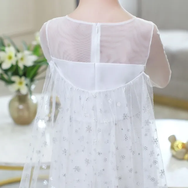 【橘魔法】白色女王漸層公主服 女童 兒童 童裝 大童 萬聖節服裝 公主洋裝 角色扮演 冰雪奇緣 艾莎公主 Elsa