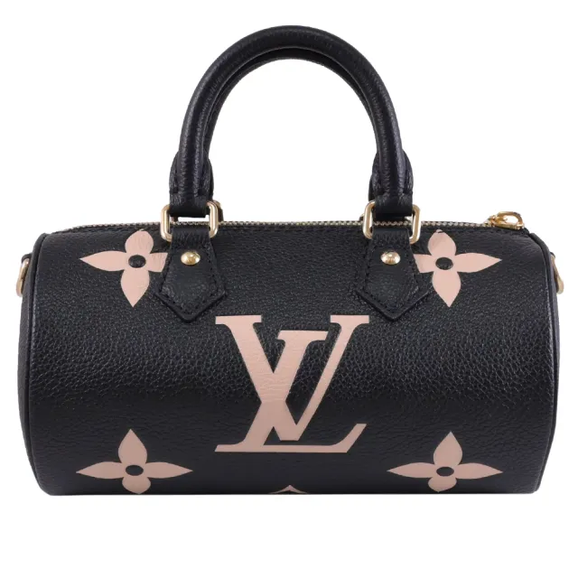 【Louis Vuitton 路易威登】LV M45980 PAPILLON BB 經典花紋牛皮兩用圓筒包(現貨)
