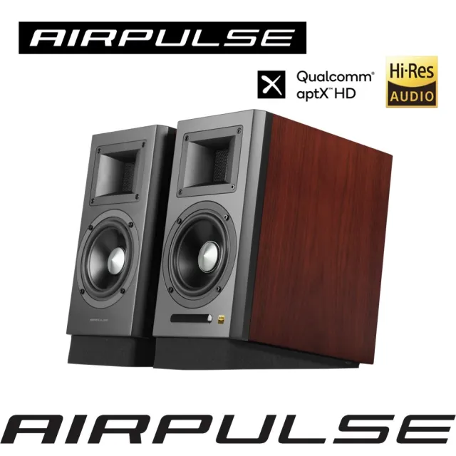 【AIRPULSE】A100 HD 主動式音箱（保固15個月｜Hi-Res 音質認證｜有線＆無線連接 ）