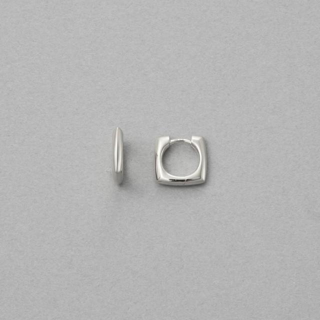 【ete】[Objet] 中性方形圓潤線條耳環(鉑金色 金色)
