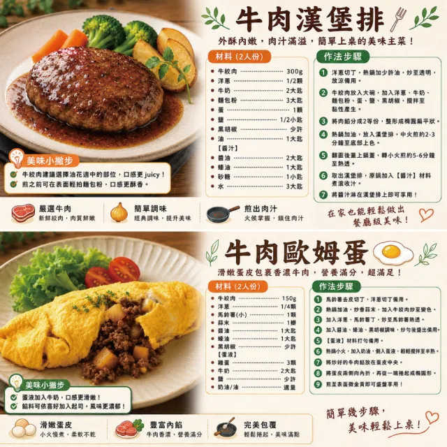 【約克街肉舖】草飼背肩牛絞肉8包(200g±10%/包)