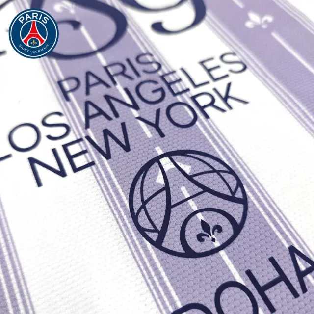 【FANATICS】PSG JERSEY INSPIRED STRIPE S/S TEE PURPLE  巴黎聖日耳曼 紫 足球衣 球衣 短袖上衣 T恤