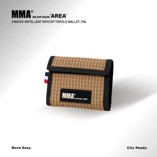 【MAJOR MADE】MMA防潑水輕便格紋三折錢包(短夾/零錢包/錢包)