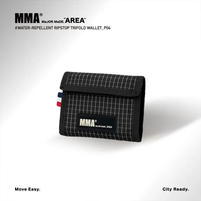 【MAJOR MADE】MMA防潑水輕便格紋三折錢包(短夾/零錢包/錢包)
