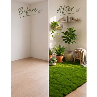 【HUGO DECO 榆果傢飾】特級擬真青苔草皮 (仿真苔蘚/植生牆/免澆水/攝影道具/陽台佈置)