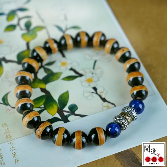 【開運方程式】一線天珠藥師珠青金石佛珠手珠(水晶手鍊設計款六字真言)