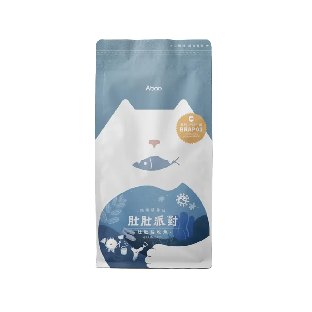 【Abao 阿寶】肚肚派對無穀貓系列-貓吃魚 4kg(挑嘴貓/全齡貓/貓飼料/貓乾糧/無穀貓糧)
