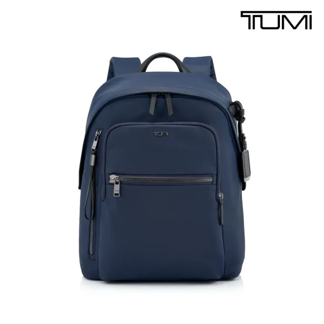【TUMI】Voyageur Halsey 14 吋筆電都會休閒後背包 - 墨/黑