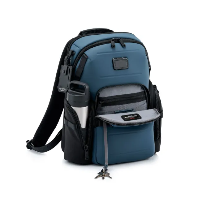 【TUMI】Alpha Bravo Navigation 彈道尼龍都會通勤後背包 - 灰藍