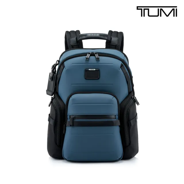 【TUMI】Alpha Bravo Navigation 彈道尼龍都會通勤後背包 - 灰藍