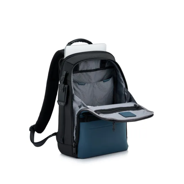 【TUMI】Alpha Bravo Dynamic 彈道尼龍商務休閒後背包 - 灰藍