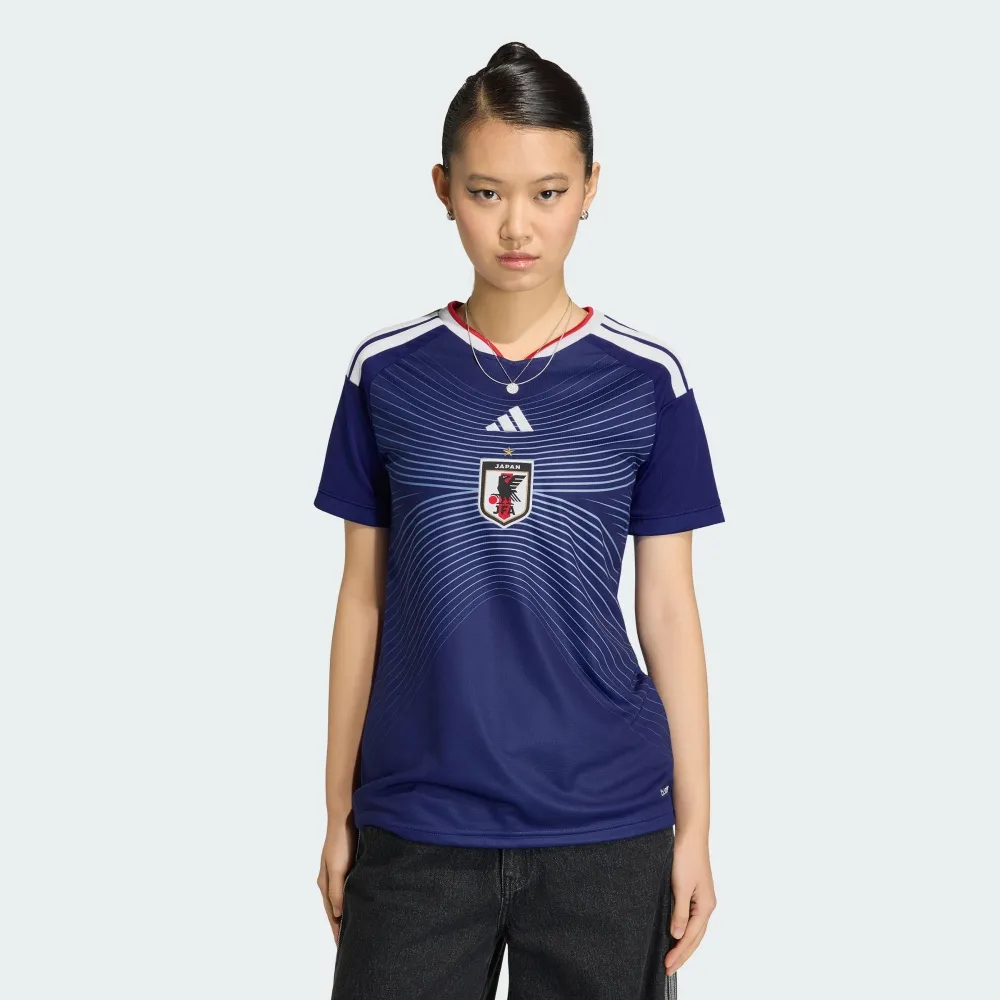 【adidas 愛迪達】世界盃 日本 主場球迷版 短袖球衣  吸濕排汗 女 JZ9684