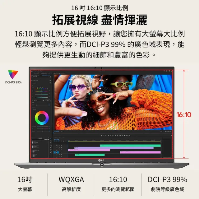 【LG 樂金】Gram 16吋 Ultra 5 226V輕薄AI筆電(16Z90TL-G.AS55C2/U5-226V/16G/512G/W11/曜石黑)