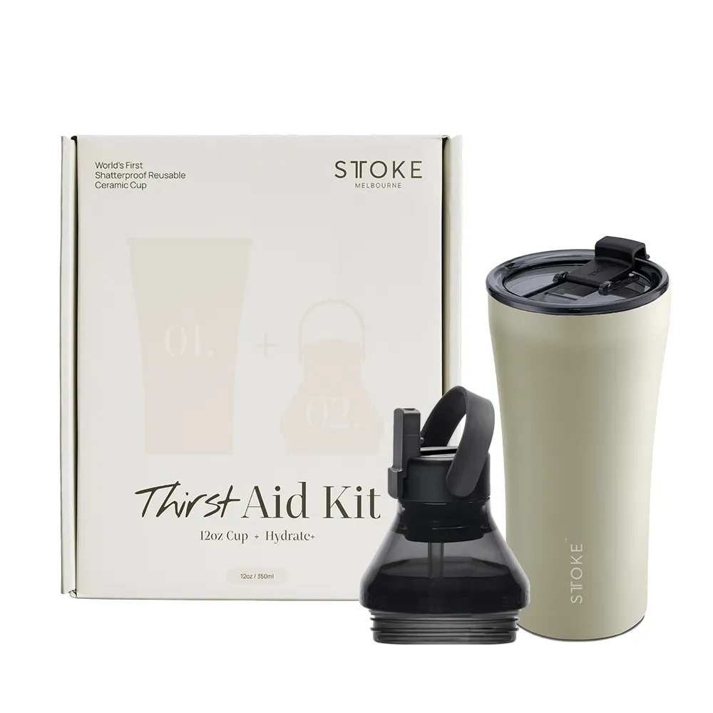 【STTOKE】Thirst Aid Kits 精品陶瓷保溫杯擴充禮盒組 16oz/460ml(陶瓷塗層/防漏隨行/2色任選)