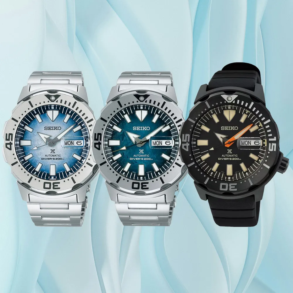 【SEIKO 精工】愛海洋 南極企鵝腳印 黑潮 機械腕錶 推薦 送禮 畢業禮物 (三款可選)